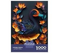 Jigsaw Puzzles 1000 Pieces for Teenagers Colorful Paper Swan Art Jigsaw Puzzle Relaxing Games Analysis And Logic Stress Reduction Gifts 38x26cm/1000pcs