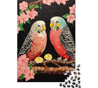 Jigsaw Puzzles 1000 Pieces for Teenagers Colorful Parrots with Cherry Blossoms Adult Jigsaw Hands-on Game But Fun And Humorous Stress Reduction Gifts 70x50cm/1000pcs