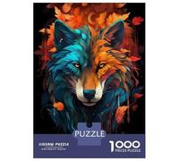 Jigsaw Puzzles 1000 Pieces for Teenagers Colorful Wolf Art Print Jigsaw Puzzle Relaxing Games Analysis And Logic Stress Reduction Gifts 52x38cm/1000pcs