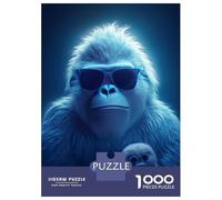 Jigsaw Puzzles 1000 Pieces for Teenagers Cool Blue Funny Apes Puzzles for Adults DIY Toys Precision Cutting Help The Brain Exercise 70x50cm/1000pcs