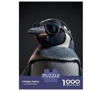 Jigsaw Puzzles 1000 Pieces for Teenagers Cool Penguin Jigsaw Puzzle Fun Games Hand Speed Race Unique Birthday And Gifts 38x26cm/1000pcs