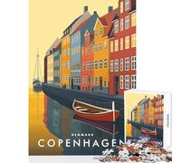 Jigsaw Puzzles 1000 Pieces for Teenagers Copenhagen Denmark Joyful Shared Home Pastime Fun Thoughtful Selection (38x52cm)