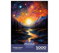 Jigsaw Puzzles 1000 Pieces for Teenagers Cosmic River Landscape Jigsaw Puzzle Relaxing Games Analysis And Logic Stress Reduction Gifts 38x26cm/1000pcs