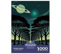 Jigsaw Puzzles 1000 Pieces for Teenagers Cosmic Tree-Lined Road to The Stars Jigsaws for Adults Fun Games Perfect Decoration Unique Birthday And Gifts 38x26cm/1000pcs