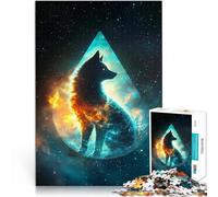 Jigsaw Puzzles 1000 Pieces for teenagers Cosmic Wise Fox Herausfordernd Schwierig Geschenke für Freunde und Familie75x50cm