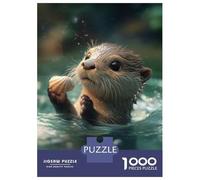 Jigsaw Puzzles 1000 Pieces for Teenagers Cute Baby Otter with Seashell Puzzles for Adults Relaxing Games Stress Reliever Help The Brain Exercise 70x50cm/1000pcs