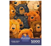 Jigsaw Puzzles 1000 Pieces for Teenagers Cute Bear Faces Adult Jigsaw Toy Wall Decor Staycation Kill Time Help The Brain Exercise 38x26cm/1000pcs