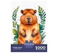 Jigsaw Puzzles 1000 Pieces for Teenagers Cute Capybara Watercolor Puzzle for Adults Fun Games Enhance Memory Unique Birthday And Gifts 38x26cm/1000pcs