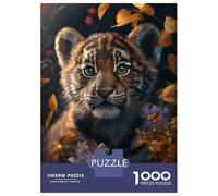 Jigsaw Puzzles 1000 Pieces for Teenagers Cute Little Tiger Cub Puzzle for Adults Brain Teaser Game Stress Reliever for Birthday, Chrismas 52x38cm/1000pcs