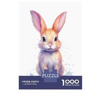 Jigsaw Puzzles 1000 Pieces for Teenagers Cute Pastel Baby Rabbit Jigsaw for Adults Toy Wall Decor Precision Cutting Stress Reduction Gifts 52x38cm/1000pcs