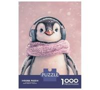Jigsaw Puzzles 1000 Pieces for Teenagers Cute Penguin in Snow-5 Jigsaws for Adults Toy Wall Decor Analysis And Logic Help The Brain Exercise 70x50cm/1000pcs
