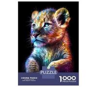 Jigsaw Puzzles 1000 Pieces for Teenagers Cute Rainbow Baby Lion Puzzles for Adults DIY Toys Precision Cutting Help The Brain Exercise 38x26cm/1000pcs