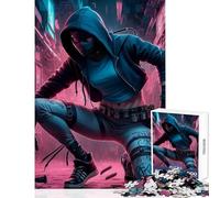 Jigsaw Puzzles 1000 Pieces for Teenagers Cyberpunk Female Warrior Home Decoration Toys Art Work Gift Fun Games Train Your Brain And Hands Size 50x75cm