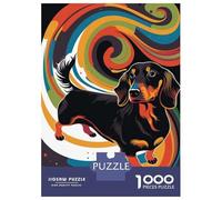 Jigsaw Puzzles 1000 Pieces for Teenagers Dachshund Style 3 Puzzle for Adults Brain Teaser Game Stress Reliever for Birthday, Chrismas 38x26cm/1000pcs