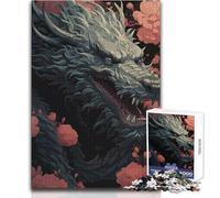 Jigsaw Puzzles 1000 Pieces for Teenagers Dangerous Japan Dragon Art Perfect for Relaxing Evenings Tight Fit Precision Cut Play Toy Size 50x75cm
