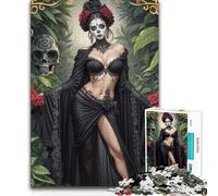 Jigsaw Puzzles 1000 Pieces for Teenagers Day of The Dead Woman Challenging Game Toys Pattern Assembly Gifts Ideas (38x26cm)