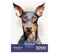 Jigsaw Puzzles 1000 Pieces for Teenagers Doberman Pinscher Dog Puzzles for Adults DIY Toys Precision Cutting Help The Brain Exercise 38x26cm/1000pcs