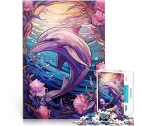 Jigsaw Puzzles 1000 Pieces for teenagers Dolphin Art Nouveau Lernspiele denn eignet sich ideal als Geschenk für die ganze Familie75x50cm