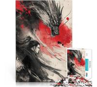 Jigsaw Puzzles 1000 Pieces for teenagers Dragon and Warrior Games Toys Gift for is ideal as a gift for the whole family 50x70cm