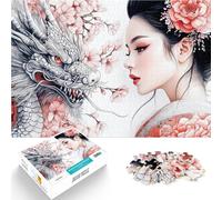 Jigsaw Puzzles 1000 Pieces for teenagers Dragon & Geisha Fun Games for is ideal as a gift for the whole family 26x38cm