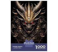 Jigsaw Puzzles 1000 Pieces for Teenagers Dragon Samurai Emperor Teenager Puzzles Relax Games Stress Reliever Deal As Gifts for The Whole Family 38x26cm/1000pcs