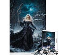 Jigsaw Puzzles 1000 Pieces for Teenagers Draped in Shadow Goddess Morana Joyful Shared Home Pastime Fun Thoughtful Selection (38x26cm)