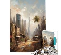 Jigsaw Puzzles 1000 Pieces for Teenagers Dubai United Arab Emirates Educational Games Challenging Game Toys Gifts For Birthdays Presents for Women (Size 38x52cm)