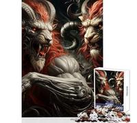 Jigsaw Puzzles 1000 Pieces for Teenagers Duel of Chimeras Fun Games for The Whole Family Educational Toy Artists Collection, Fine Art (38X26cm)