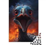 Jigsaw Puzzles 1000 Pieces for Teenagers Eagle Head Fire Art Print Jigsaw for Adults Relaxing Games Improve Memory Stress Reduction Gifts 52x38cm/1000pcs