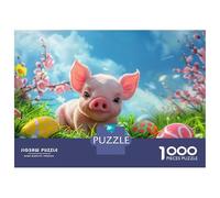Jigsaw Puzzles 1000 Pieces for Teenagers Easter Piglet Puzzle for Adults Family Game Staycation Kill Time Stress Reduction Gifts 38x26cm/1000pcs