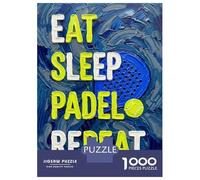 Jigsaw Puzzles 1000 Pieces for Teenagers Eat Sleep Padel Repeat Painting Jigsaw for Adults Relaxing Games Improve Memory Stress Reduction Gifts 70x50cm/1000pcs