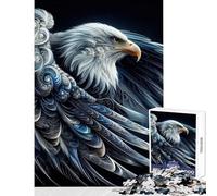 Jigsaw Puzzles 1000 Pieces for Teenagers Echoes of The Eagle Brain Teaser Game Hand Speed Race Anti-Stress Toys Christmas Birthday Gifts (75X50CM)