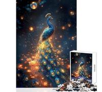 Jigsaw Puzzles 1000 Pieces for Teenagers Elegant Peacock in A Mystical Setting Educational Toy Birthday Gifts Educational Games Help The Brain Exercise size 50x75cm
