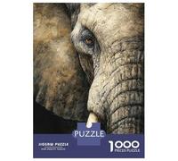Jigsaw Puzzles 1000 Pieces for Teenagers Elephant Portrait Close-Up Adult Jigsaw Hands-on Game Presents for Women for Birthday, Chrismas 38x26cm/1000pcs