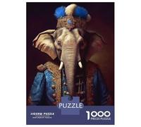 Jigsaw Puzzles 1000 Pieces for Teenagers Elephant Poster Puzzles for Adults DIY Toys Precision Cutting Help The Brain Exercise 52x38cm/1000pcs