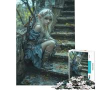 Jigsaw Puzzles 1000 Pieces for Teenagers Elf Warrior in Forest Help The Brain Exercise Analysis And Logic Fun Games for And 14 Years And over (38x26cm)