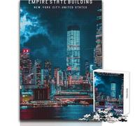 Jigsaw Puzzles 1000 Pieces for Teenagers Empire State Building Family Fun & Game Night Difficult Hard Anti-Stress Toys Size 38x52cm