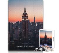 Jigsaw Puzzles 1000 Pieces for Teenagers Empire State Building Family Fun & Game Night Difficult Hard Anti-Stress Toys Size 50x75cm