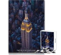 Jigsaw Puzzles 1000 Pieces for Teenagers Empire State Building Family Fun & Game Night Difficult Hard Anti-Stress Toys Size 38x26cm