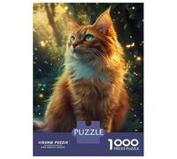 Jigsaw Puzzles 1000 Pieces for Teenagers Enchanted Forest Cat Jigsaws for Adults Toy Wall Decor Analysis And Logic Help The Brain Exercise 52x38cm/1000pcs