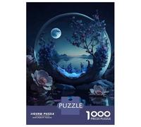 Jigsaw Puzzles 1000 Pieces for Teenagers Enchanted Nightscape in Glass Orb Puzzles for Adults Relaxing Games Stress Reliever Help The Brain Exercise 52x38cm/1000pcs