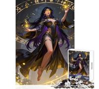 Jigsaw Puzzles 1000 Pieces for Teenagers Enchantress Casting Spell with Magic Circle Toy Wall Decor Secret Santa Gifts Educational Games Help The Brain Exercise Size 38x26cm