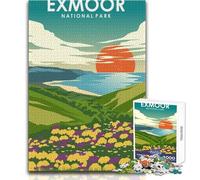 Jigsaw Puzzles 1000 Pieces for Teenagers Exmoor National Park Family Fun & Game Night Difficult Hard Anti-Stress Toys Size 38x26cm
