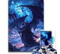 Jigsaw Puzzles 1000 Pieces for Teenagers Fantasy Dark Fallen Angel Challenging Game Toys Pattern Assembly Gifts Ideas (38x52cm)