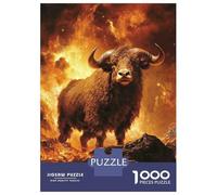 Jigsaw Puzzles 1000 Pieces for Teenagers Fiery Bull Jigsaw Puzzle Fun Games Hand Speed Race Unique Birthday And Gifts 52x38cm/1000pcs