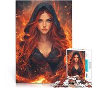 Jigsaw Puzzles 1000 Pieces for teenagers Fiery red hair Woman Challenging Game is ideal as a gift for the whole family 50x70cm