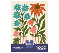 Jigsaw Puzzles 1000 Pieces for Teenagers Floral Still Life with Rainbow Vase Puzzles for Adults Relaxing Games Stress Reliever Help The Brain Exercise 38x26cm/1000pcs