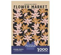 Jigsaw Puzzles 1000 Pieces for Teenagers Flower Market Floral Pattern Jigsaw Puzzle Fun Games For Family Fun Deal As Gifts for The Whole Family 38x26cm/1000pcs