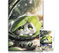 Jigsaw Puzzles 1000 Pieces for Teenagers Fluffy Hamster at The Pond Toy Intellectual Game Enhance Memory Gift Birthday Size 38x52cm
