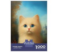Jigsaw Puzzles 1000 Pieces for Teenagers Fluffy Kitten Adult Jigsaw Toy Wall Decor Staycation Kill Time Help The Brain Exercise 52x38cm/1000pcs